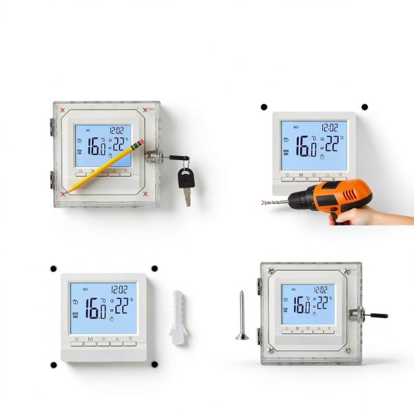 Alansxinny Thermostat Lock Box Secure Transparent Protection-4