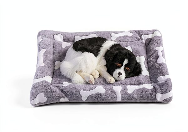 KRAOIKK Flannel Cat Bed Ultra Soft Hypoallergenic Pet-6