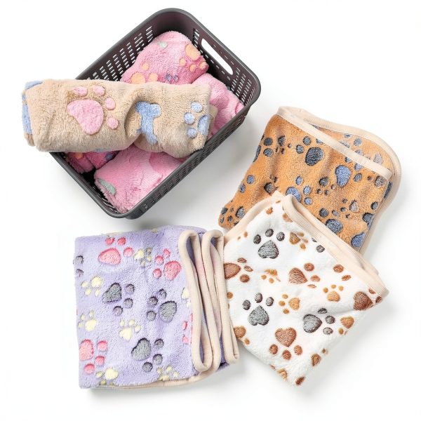Wutfuooo Fleece Pet Blankets Reversible Cozy Cat Dog-3