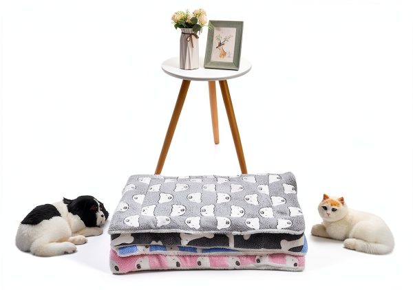 KRAOIKK Flannel Cat Bed Ultra Soft Hypoallergenic Pet-4
