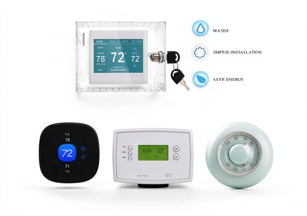 GYFVBH Thermostat Lock Box Clear PE Material Key Security-3