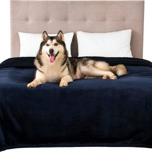 Bedsure Waterproof Pet Blanket Reversible Sherpa Flannel-0