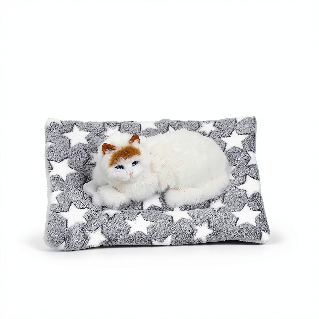 KRAOIKK flannel cat bed showing cozy design and soft texture