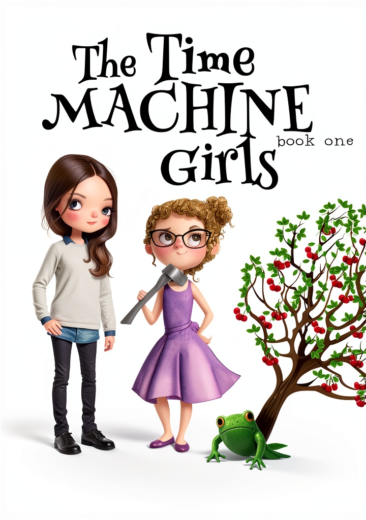 The Time Machine Girls Book 1 Kindle cover displayed on a tablet