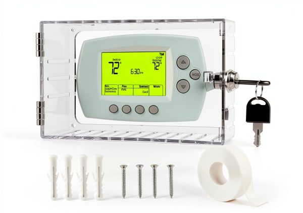 GYFVBH Thermostat Lock Box Clear PE Material Key Security-0