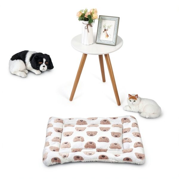 KRAOIKK Flannel Cat Bed Ultra Soft Hypoallergenic Pet-2