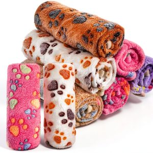 Wutfuooo Fleece Pet Blankets Reversible Cozy Cat Dog-0