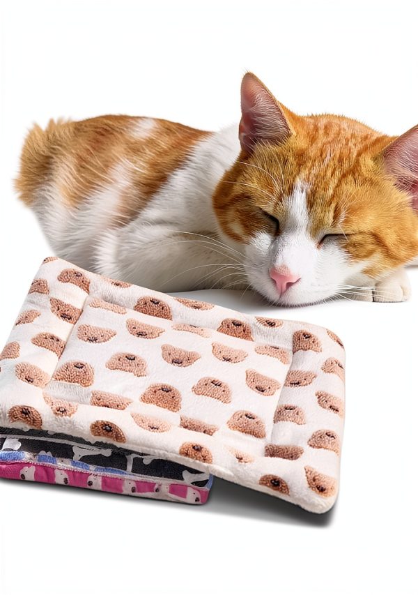KRAOIKK Flannel Cat Bed Ultra Soft Hypoallergenic Pet-3