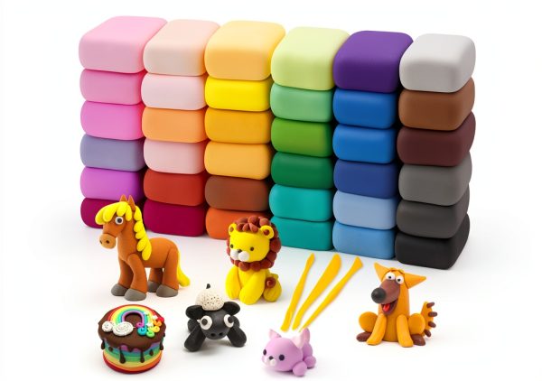 Exptolii Kids Art Clay Set 36 PCS Multicolor Clay Toys-0