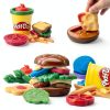 Hasbro Play-Doh Pretend Burger Kitchen Set with 6 Colors and 6-1