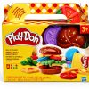 Hasbro Play-Doh Pretend Burger Kitchen Set with 6 Colors and 6-6