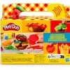 Hasbro Play-Doh Pretend Burger Kitchen Set with 6 Colors and 6-7
