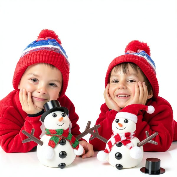 BANBBUR Snowman Clay Kit for Kids – 9 White Air-Dry Modeling Clay-1