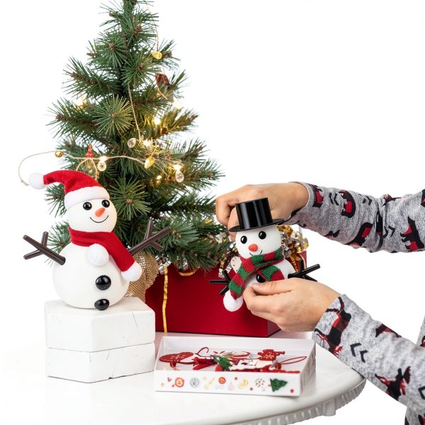 BANBBUR Snowman Clay Kit for Kids – 9 White Air-Dry Modeling Clay-5
