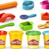 Play Doh Starter Set by Hasbro 4 Colors 9 Tools Reusable Bag-1