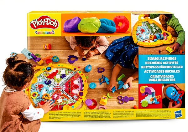 Hasbro Play-Doh On-the-Go Creative Kit with 19 Tools, 4 Color Cans,-18
