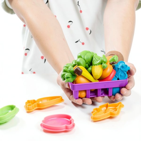 Hasbro Play-Doh Farmer's Market Set 15-Color Clay Kit with Food Molds-2