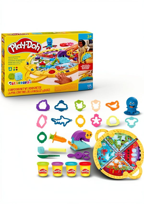 Hasbro Play-Doh On-the-Go Creative Kit with 19 Tools, 4 Color Cans,-16