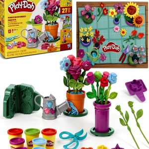 Hasbro Play-Doh Garden Flower Kit with 5 Colors and 27 Garden Tools-0
