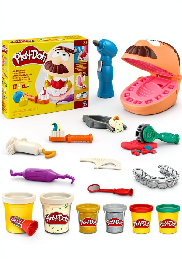 Hasbro Play-Doh Dentist Kit F1259 Kids Creative Dental Role Play-0