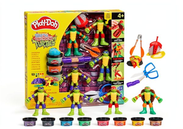 Hasbro Teenage Mutant Ninja Turtles Play-Doh Set with Flexible Figures-11