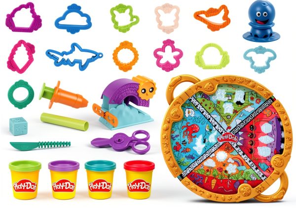 Hasbro Play-Doh On-the-Go Creative Kit with 19 Tools, 4 Color Cans,-15