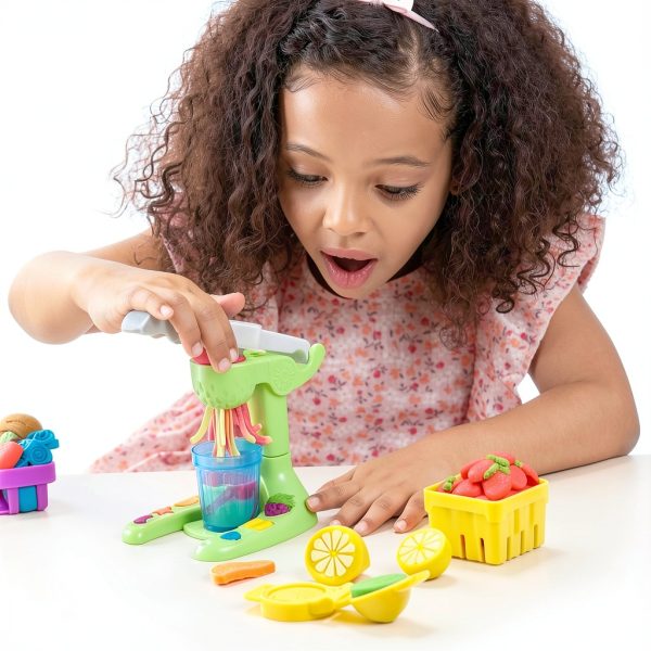 Hasbro Play-Doh Farmer's Market Set 15-Color Clay Kit with Food Molds-4