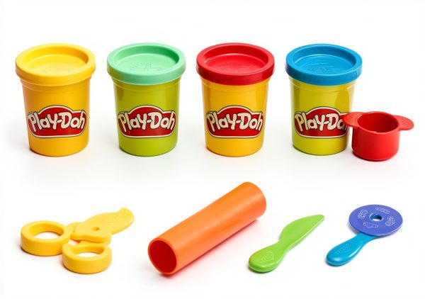 Play Doh Starter Set by Hasbro 4 Colors 9 Tools Reusable Bag-3