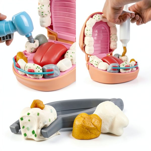 Hasbro Play-Doh Dentist Kit F1259 Kids Creative Dental Role Play-2