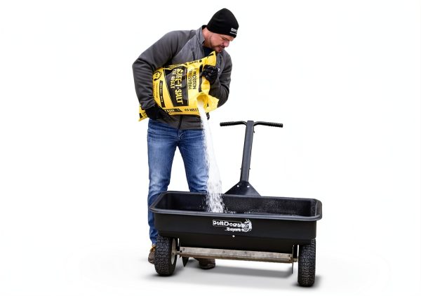 SaltDogg WB400 Walk-Behind Drop Spreader 2.5 cu ft Hopper Stainless-1