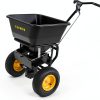 Walk-Behind Push Broadcast Spreader EAGWON 100lb with 13in Tires-0