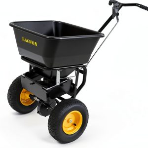 Walk-Behind Push Broadcast Spreader EAGWON 100lb with 13in Tires-0