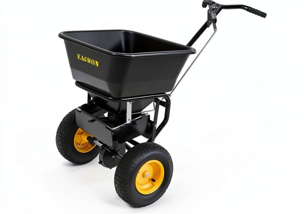 Walk-Behind Push Broadcast Spreader EAGWON 100lb with 13in Tires-0
