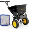 Walk-Behind Broadcast Spreader EAGWON 100lb Hopper Pneumatic Tires-8