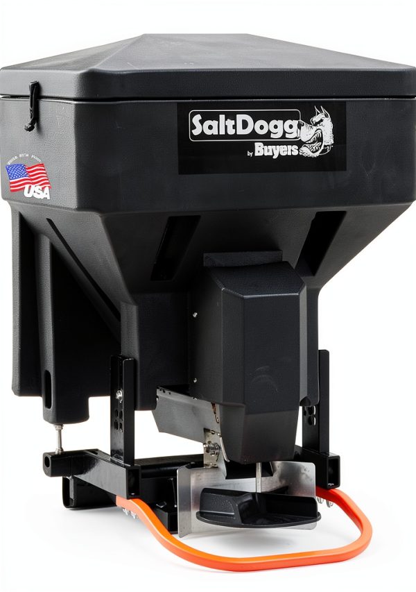 Buyers Products SaltDogg TGS03 Tailgate Salt Spreader, Made In The USA, 8 cu ft/600 lb Capacity, Horizontal Auger Feed, Commercial Salt Spreader For Truck Tailgate, Receiver Hitch Mount-0