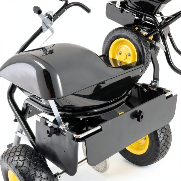 Walk-Behind Broadcast Spreader EAGWON 100lb Hopper Pneumatic Tires-5
