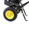Walk-Behind Broadcast Spreader EAGWON 100lb Hopper Pneumatic Tires-4