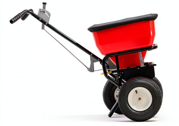 Buyers Products 3039632R Grounds Keeper Commercial All Season Walk Behind Push Spreader, 100lb Capacity, For Seed, Fertilizer, Winter Salt & Snow Melt, Included Grate & Cover With Enclosed Gearbox-2
