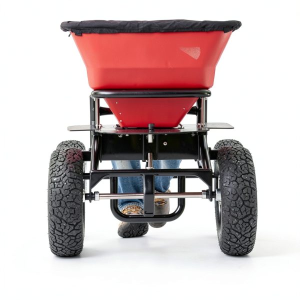 Buyers Products 3039632R Grounds Keeper Commercial All Season Walk Behind Push Spreader, 100lb Capacity, For Seed, Fertilizer, Winter Salt & Snow Melt, Included Grate & Cover With Enclosed Gearbox-5