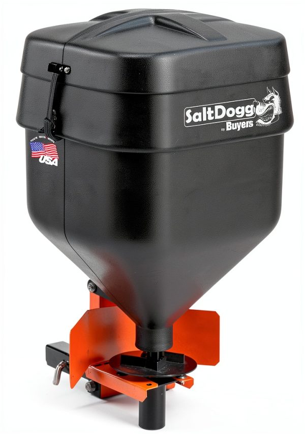 Buyers Products TGSUV1B SaltDogg Tailgate Salt Spreader, 4.41 cu ft/331 lb Capacity, Manual Open/Close Gate w/Gravity Feed, Residential Salt Spreader-0