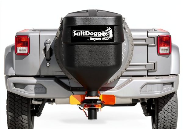 Buyers Products TGSUV1B SaltDogg Tailgate Salt Spreader, 4.41 cu ft/331 lb Capacity, Manual Open/Close Gate w/Gravity Feed, Residential Salt Spreader-1