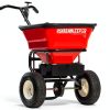 Buyers Products 3039632R Grounds Keeper Commercial All Season Walk Behind Push Spreader, 100lb Capacity, For Seed, Fertilizer, Winter Salt & Snow Melt, Included Grate & Cover With Enclosed Gearbox-1