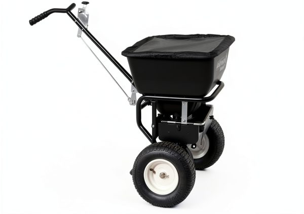 SaltDogg WB155BG Professional 100 lb Capacity Walk Behind Broadcast Salt Spreader, Steel Frame-1