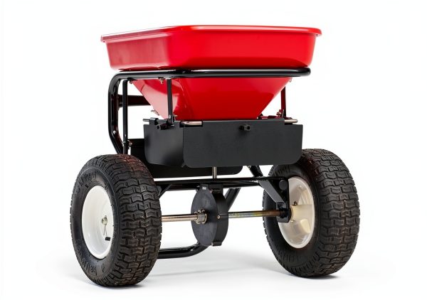 Buyers Products 3039632R Grounds Keeper Commercial All Season Walk Behind Push Spreader, 100lb Capacity, For Seed, Fertilizer, Winter Salt & Snow Melt, Included Grate & Cover With Enclosed Gearbox-7
