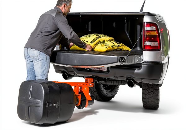 Buyers Products TGSUV1B SaltDogg Tailgate Salt Spreader, 4.41 cu ft/331 lb Capacity, Manual Open/Close Gate w/Gravity Feed, Residential Salt Spreader-5