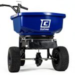 Chapin 88300B Spreader, Salt, Ice Melt, Contractor, SaltPro, Walk Behind, Spiked Auger, Adjustable Baffles, 12" Tires, Lever Control, Enclosed Gears, Weather-Resistant, Rain Cover, 80Lbs-0