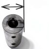 Salt Spreader Spinner Hub Replaces Buyers 3007809 for TGSUV1B with Installed Set Screw-3